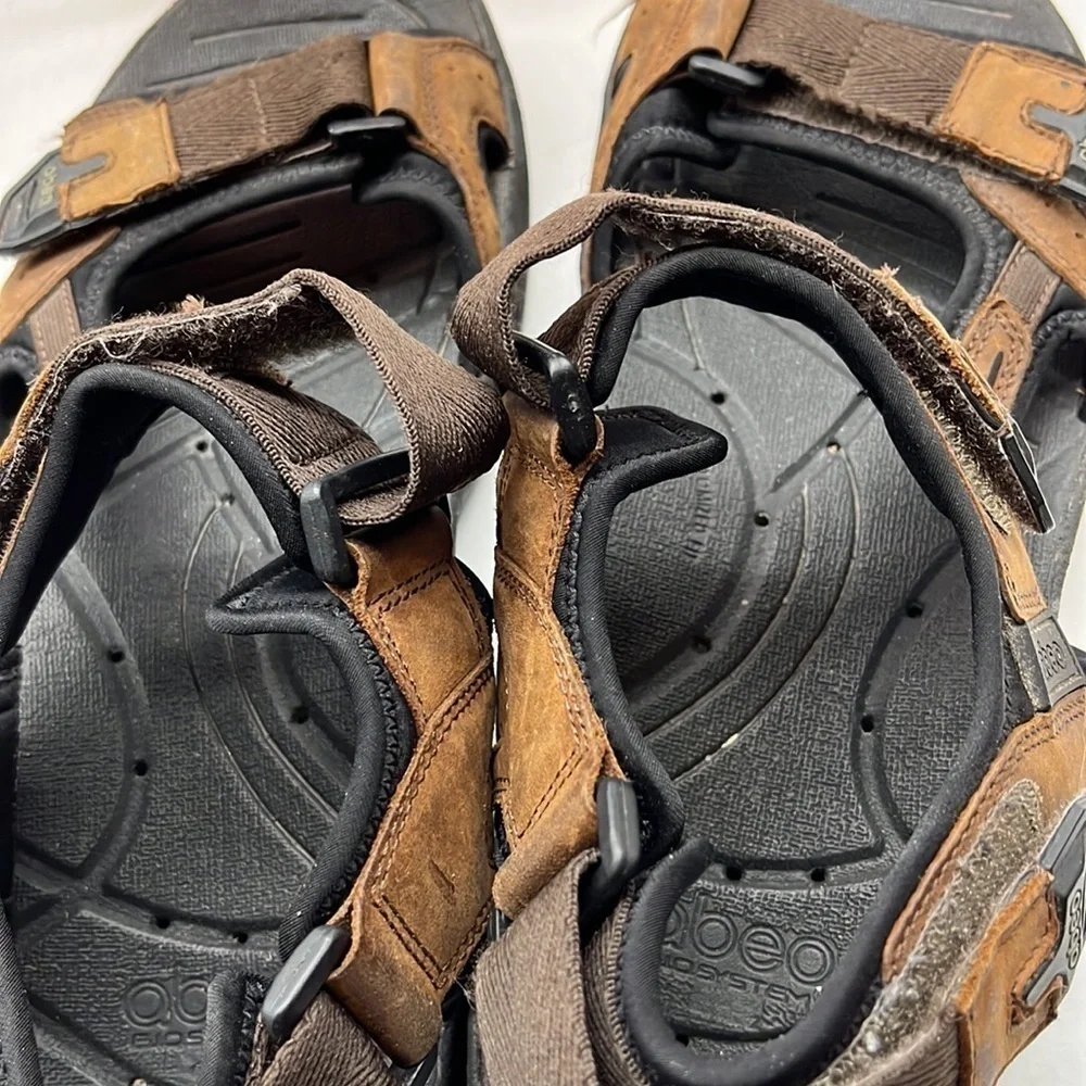 Abeo Brown Leather BIO System Sport Sandals Sz 9.5 Neutral. MS1331E